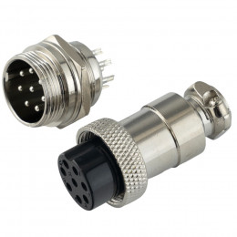 Авиационный разъем GX20 8Pin (штекер+гнездо)