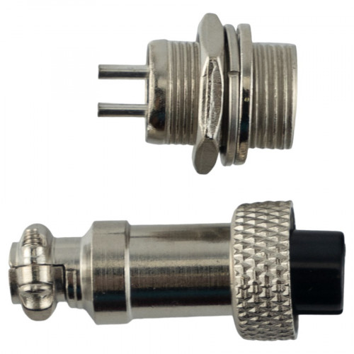 Авиационный разъем GX12 2Pin (штекер+гнездо)