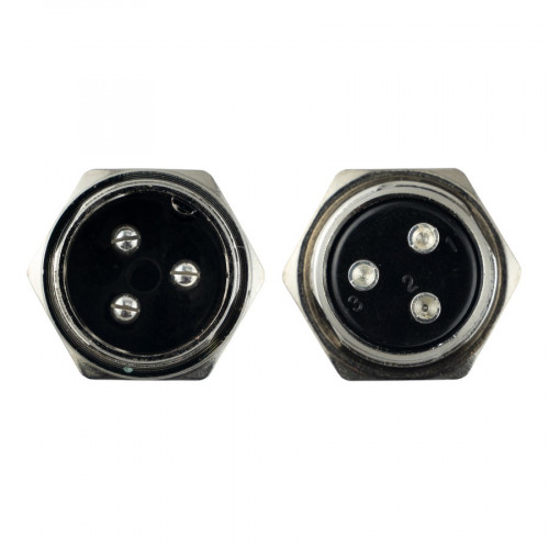 Авиационный разъем GX20 3Pin (штекер+гнездо)
