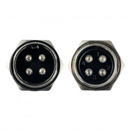 Авиационный разъем GX20 4Pin (штекер+гнездо)