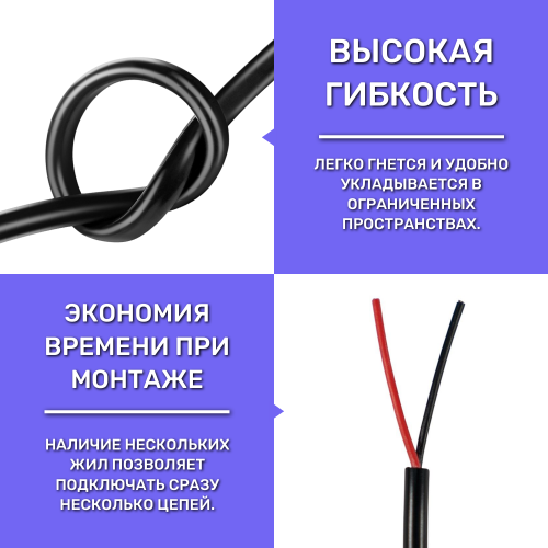 Кабель 2-х жильный AWG20