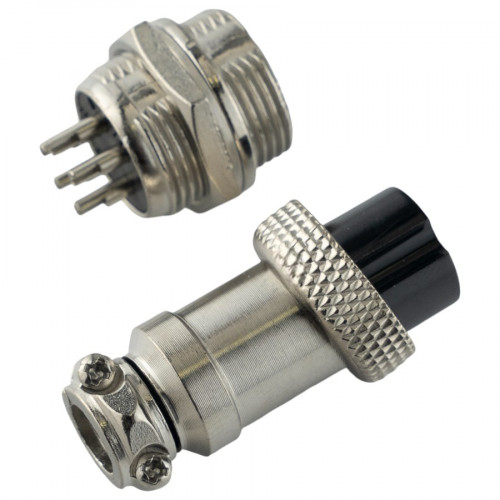 Авиационный разъем GX16 5Pin (штекер+гнездо)