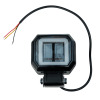 Линзовая LED фара (квадратная, 2 диода) 12-80V