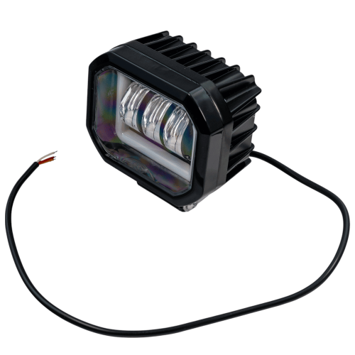 Линзовая LED фара (квадратная, 3 диода) 12-80V