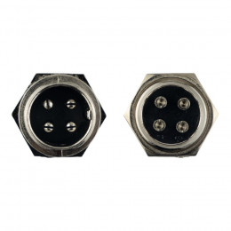 Авиационный разъем GX16 4Pin (штекер+гнездо)
