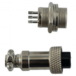 Авиационный разъем GX12 6Pin (штекер+гнездо)